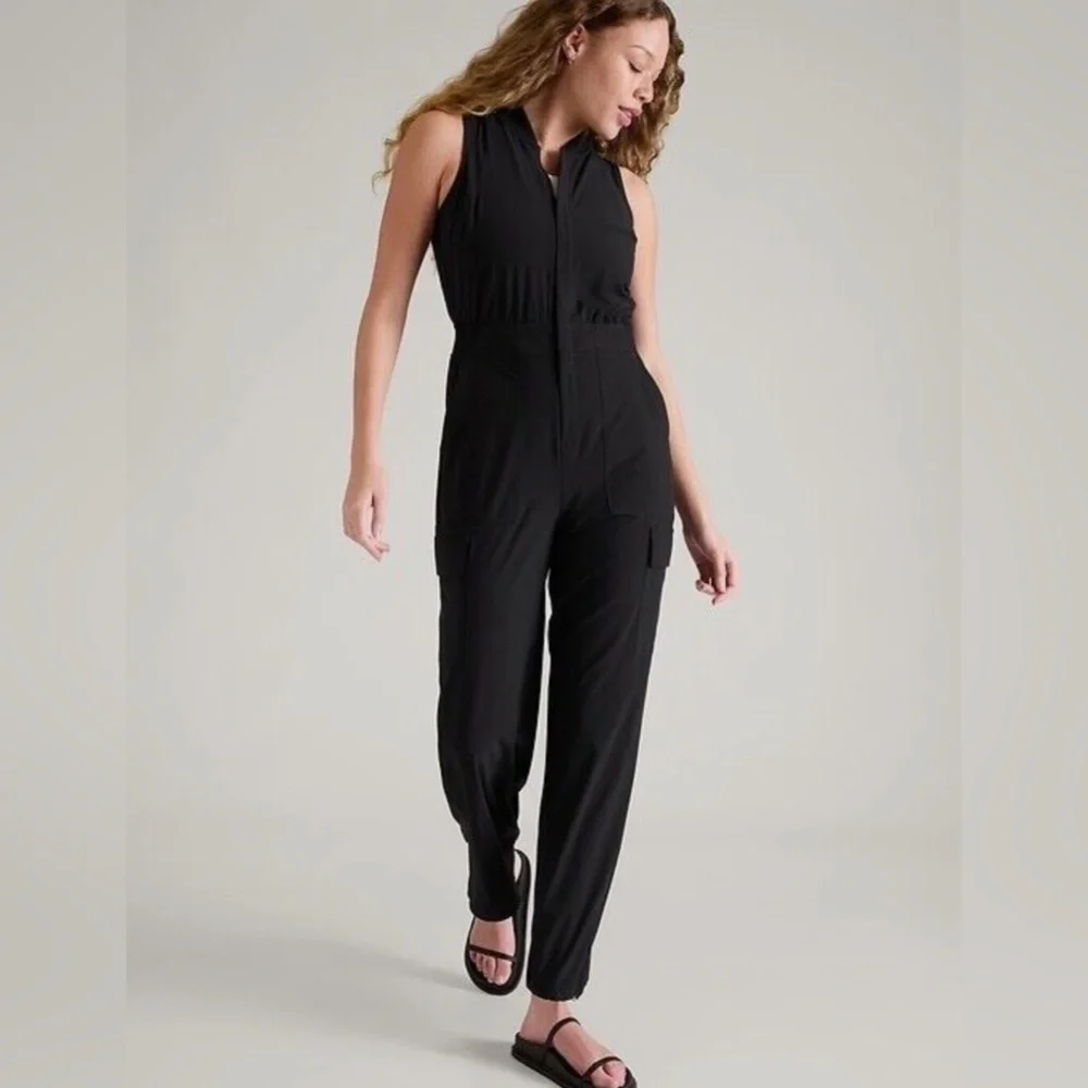 NWOT ATHLETA Brooklyn Utility Jumpsuit -Size 4 - Picture 7 of 7